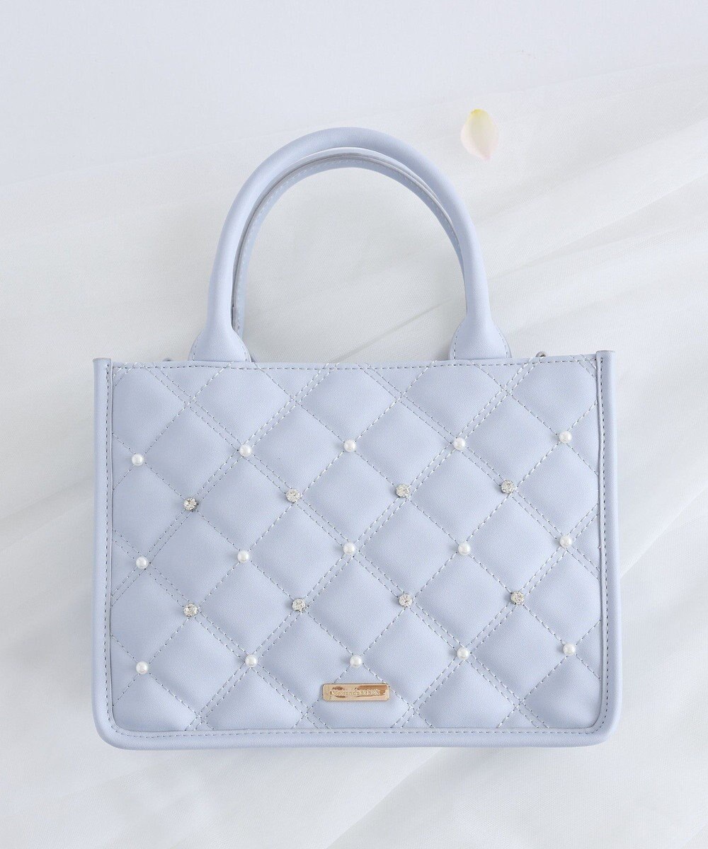 Maison de FLEUR パールビジューキルティングスクエアショルダー 