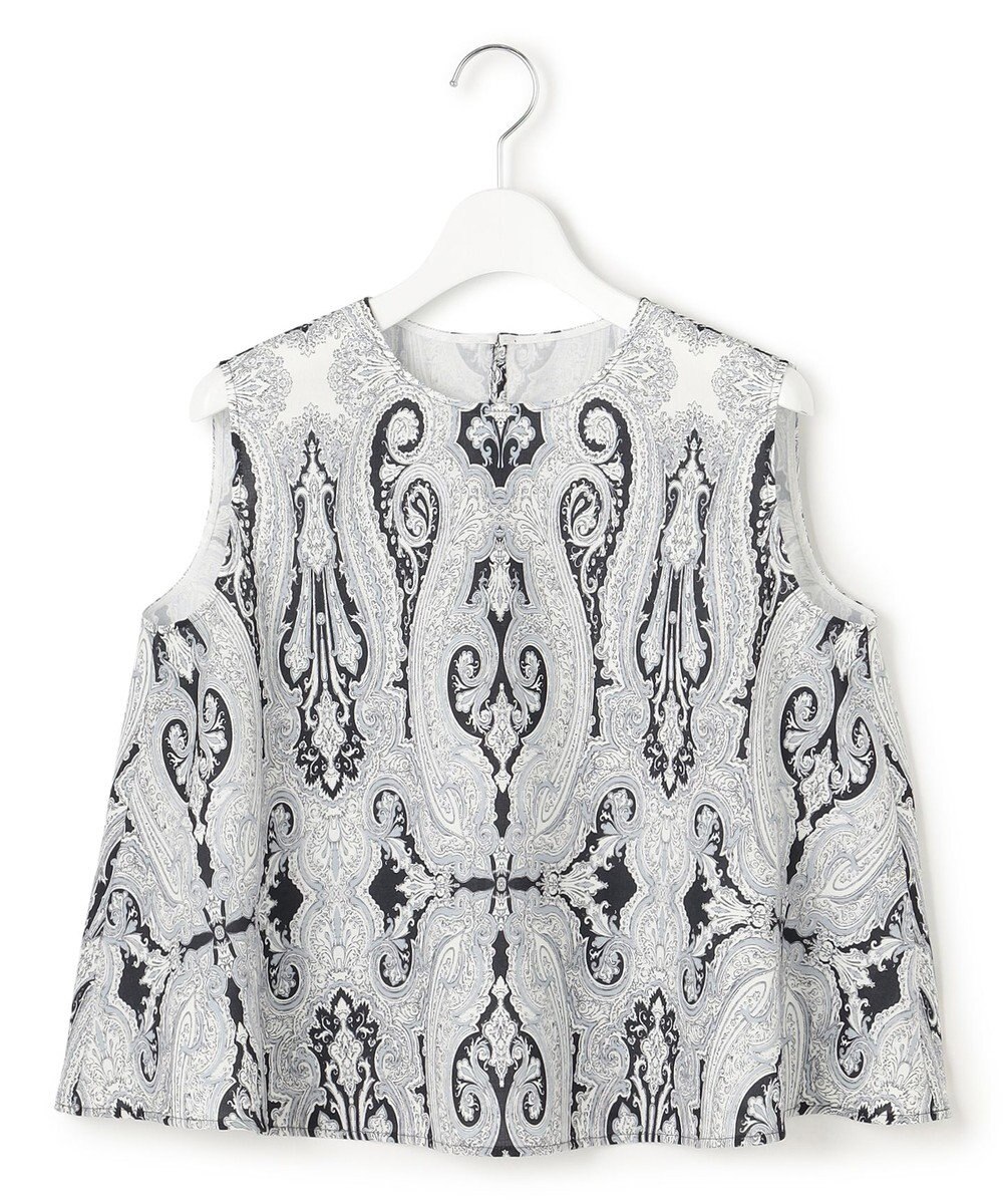 23区 L 【洗える】Ratti ドローイング ペイズリー プリント ブラウス 