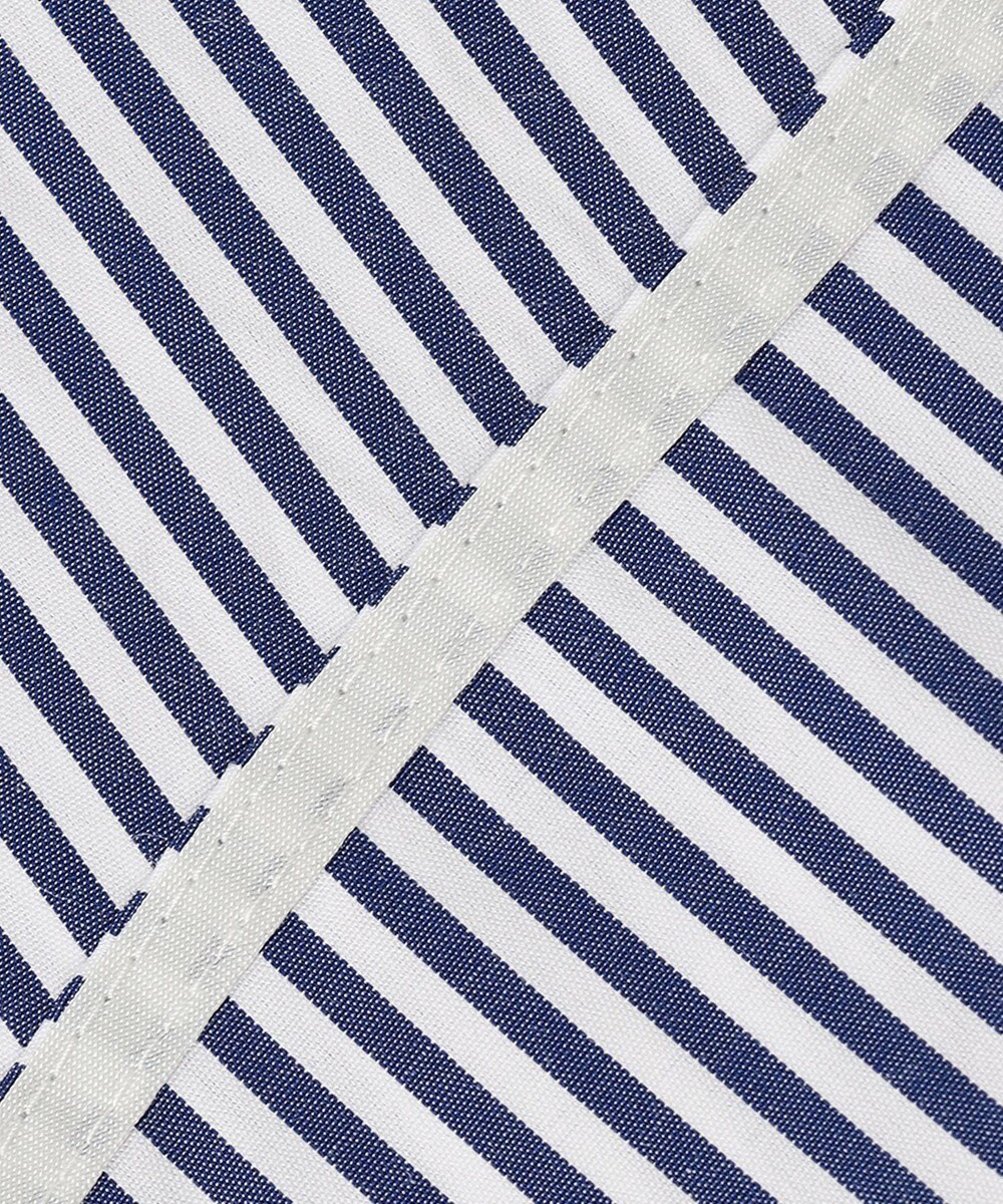 J.PRESS LADIES 【洗える】 コンパクトコットン ストライプ バンドカラー ブラウス 