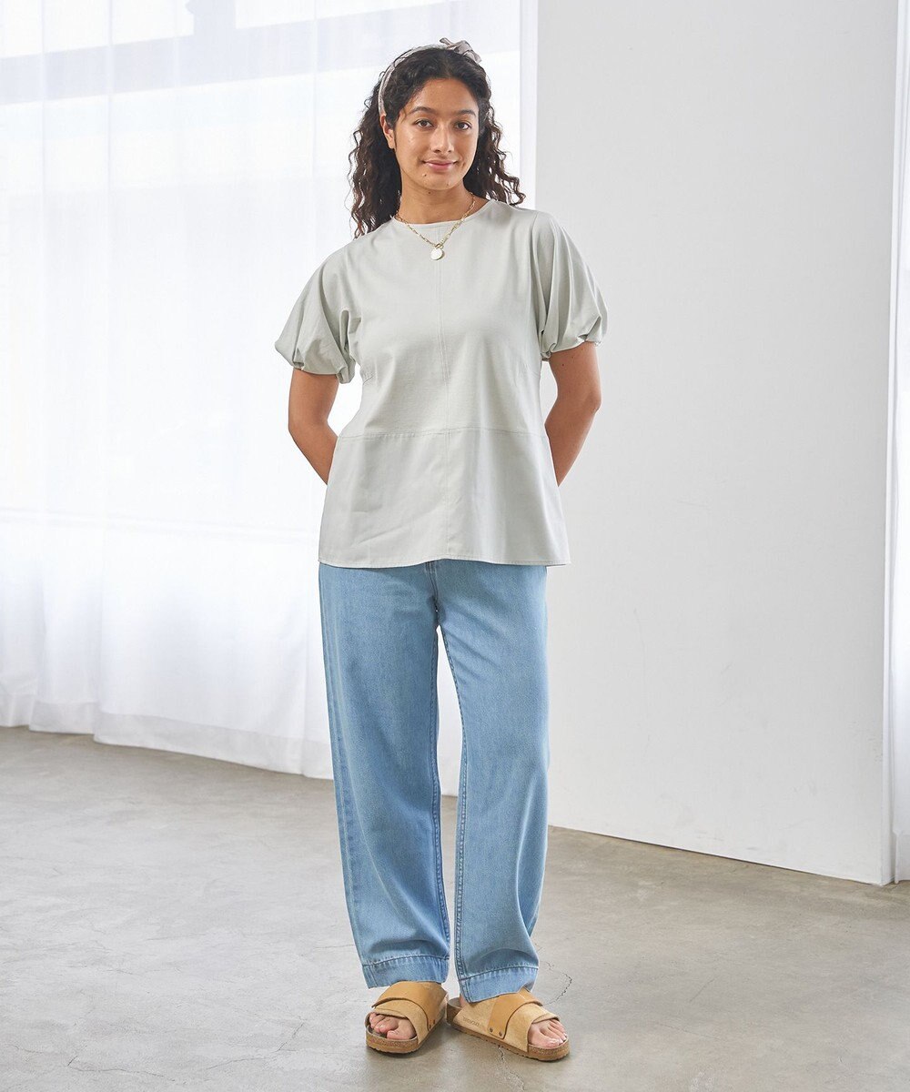 J.PRESS YORK STREET 【WOMEN】ファブリックヘムジャージ プルオーバー 