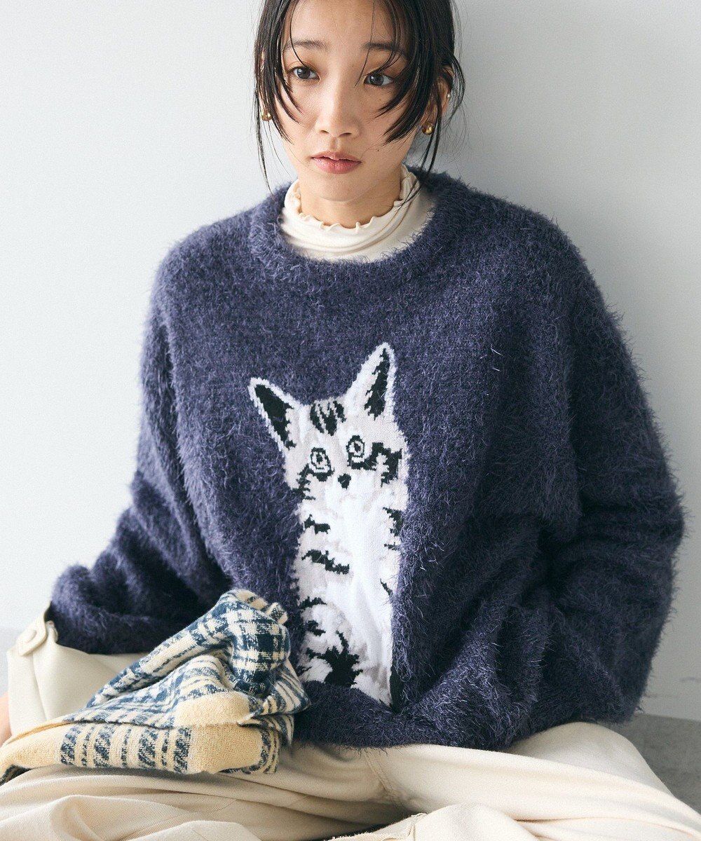 CRAFT STANDARD BOUTIQUE アニマルシャギーニットプルオーバー 