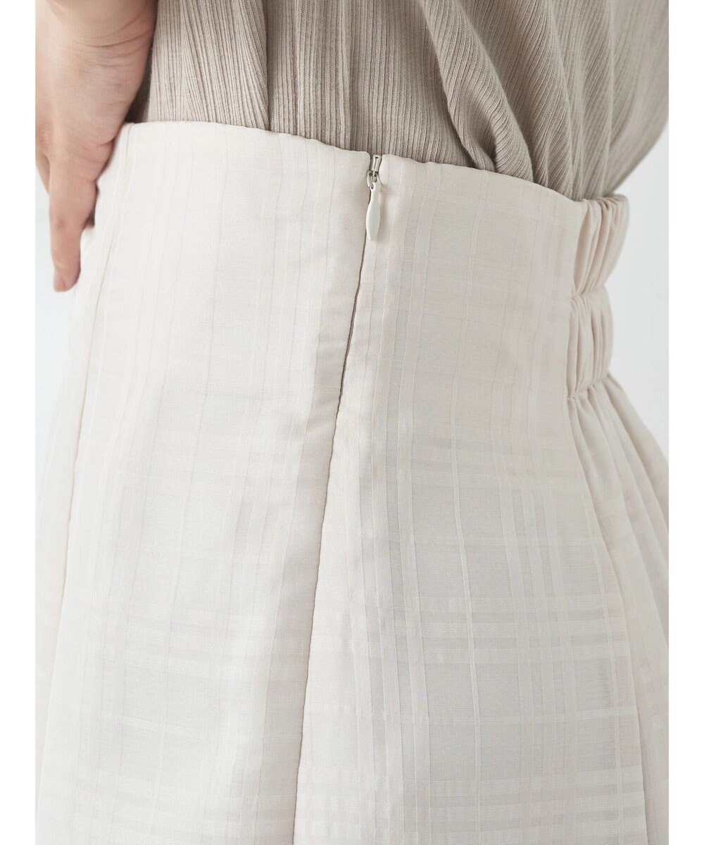 earth music&ecology シアーチェックフレアスカート 