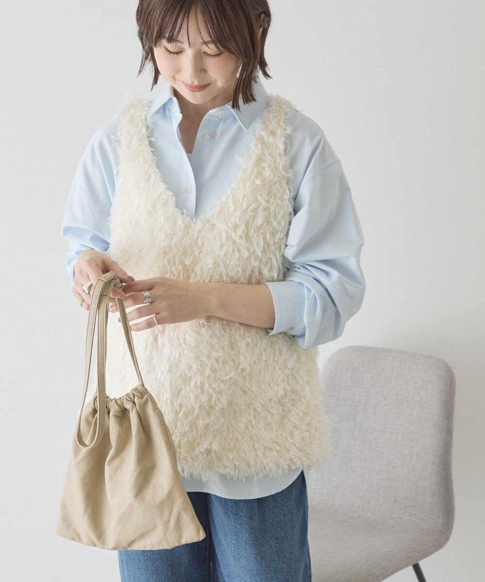 AMERICAN HOLIC 【選べる丈】フェザーVネックベスト 