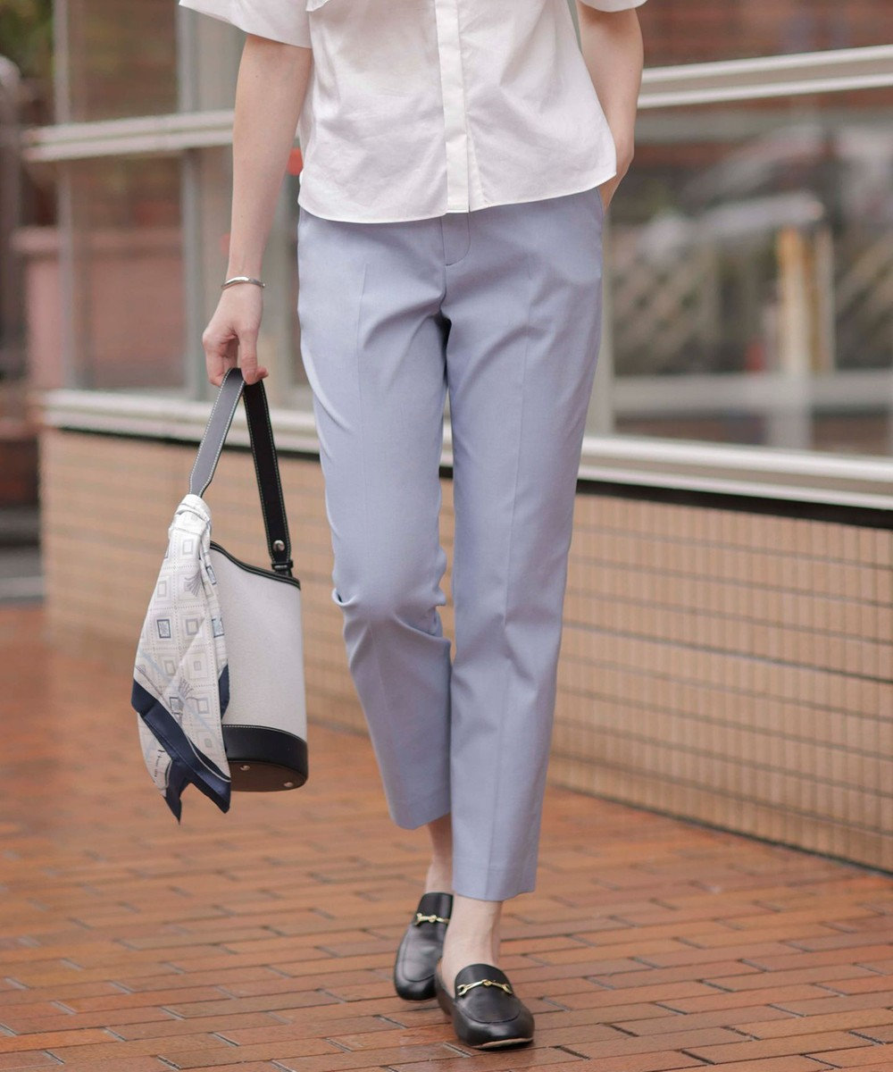 J.PRESS LADIES 【セットアップ対応・洗える・撥水】コットンFITTY テーパード パンツ 