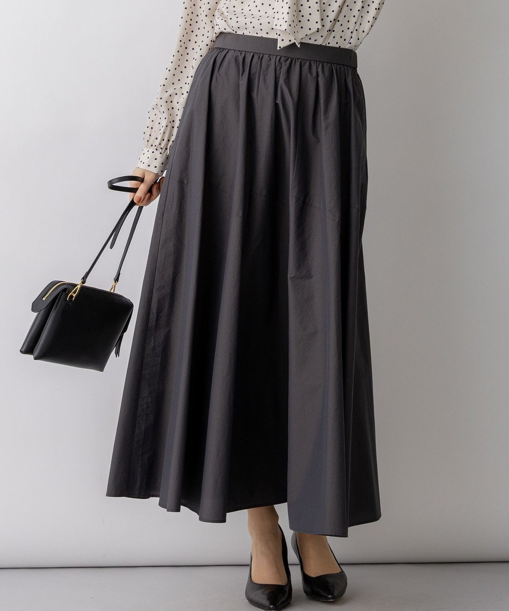 23区 L 【先行予約】ナイロンコットンタフタ フレアスカート 
