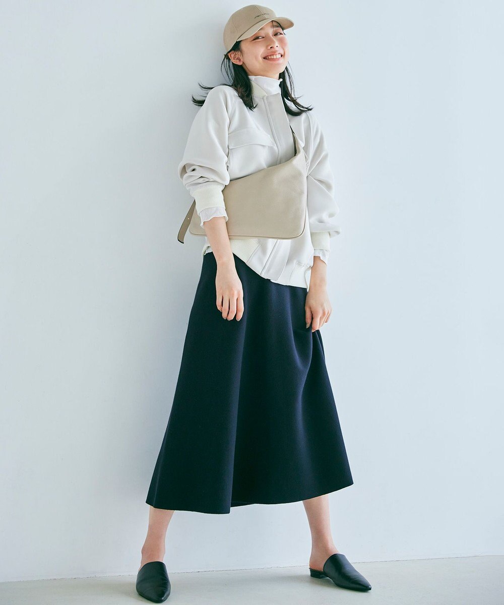 23区 【洗える】テンセルストレッチ フレア ニットスカート 