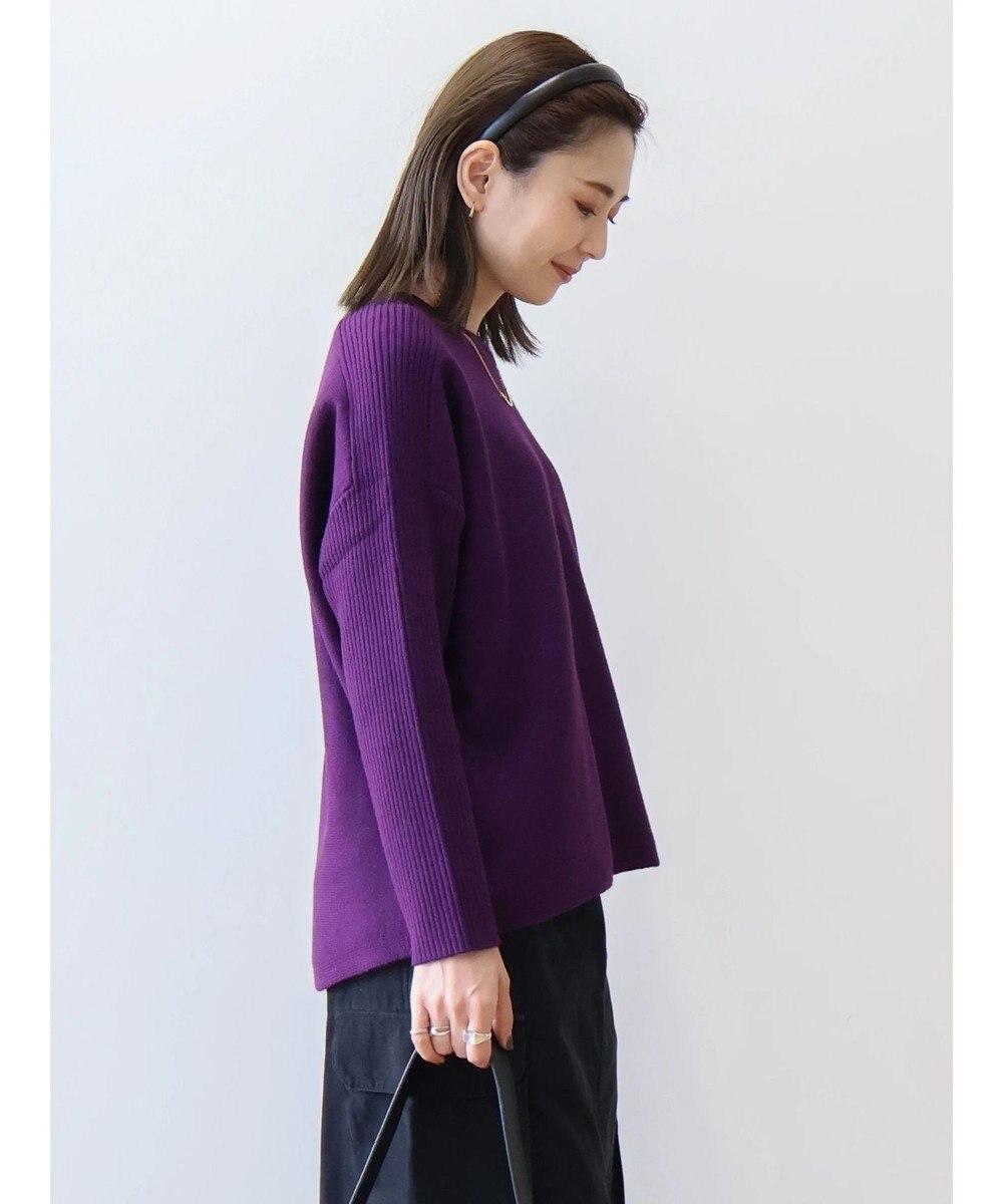 AMERICAN HOLIC バイパチ袖リブラグランニットプルオーバー 