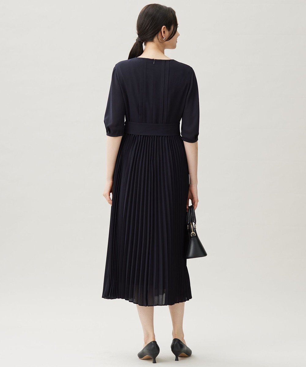 自由区 S 【洗える】シフォンプリーツ ワンピース 