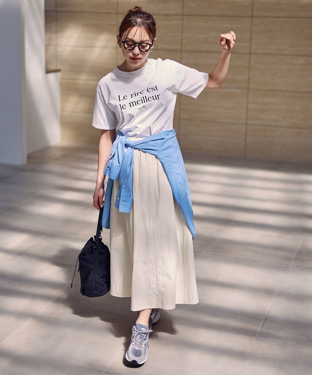 ANY アソートロゴラウンドヘムTシャツ 