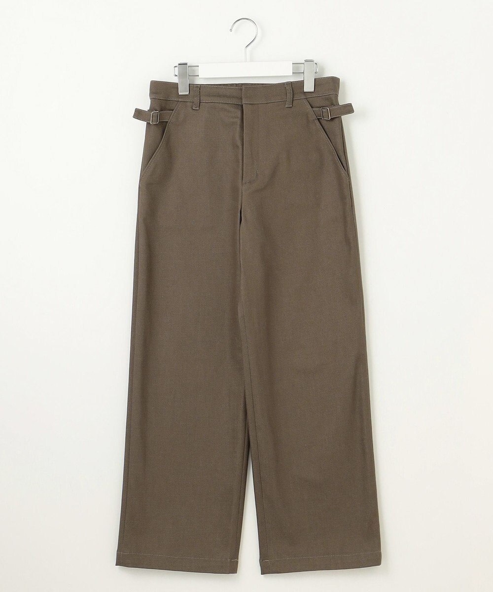 J.PRESS LADIES S 【洗える】ハイパワーデニムツイル ワイド パンツ 