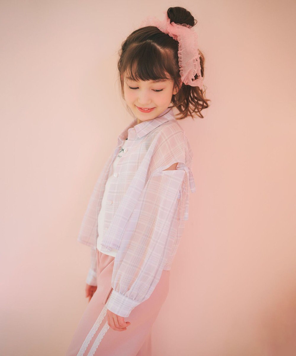 ANY KIDS シアーチェックシャツ 