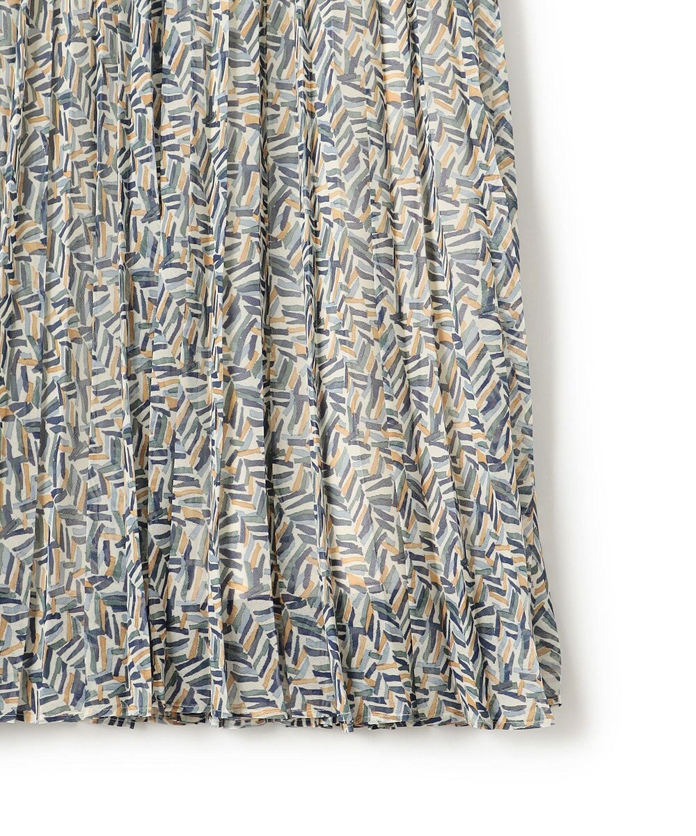 23区 【洗える】シアーヘリンボーンプリント プリーツ スカート 