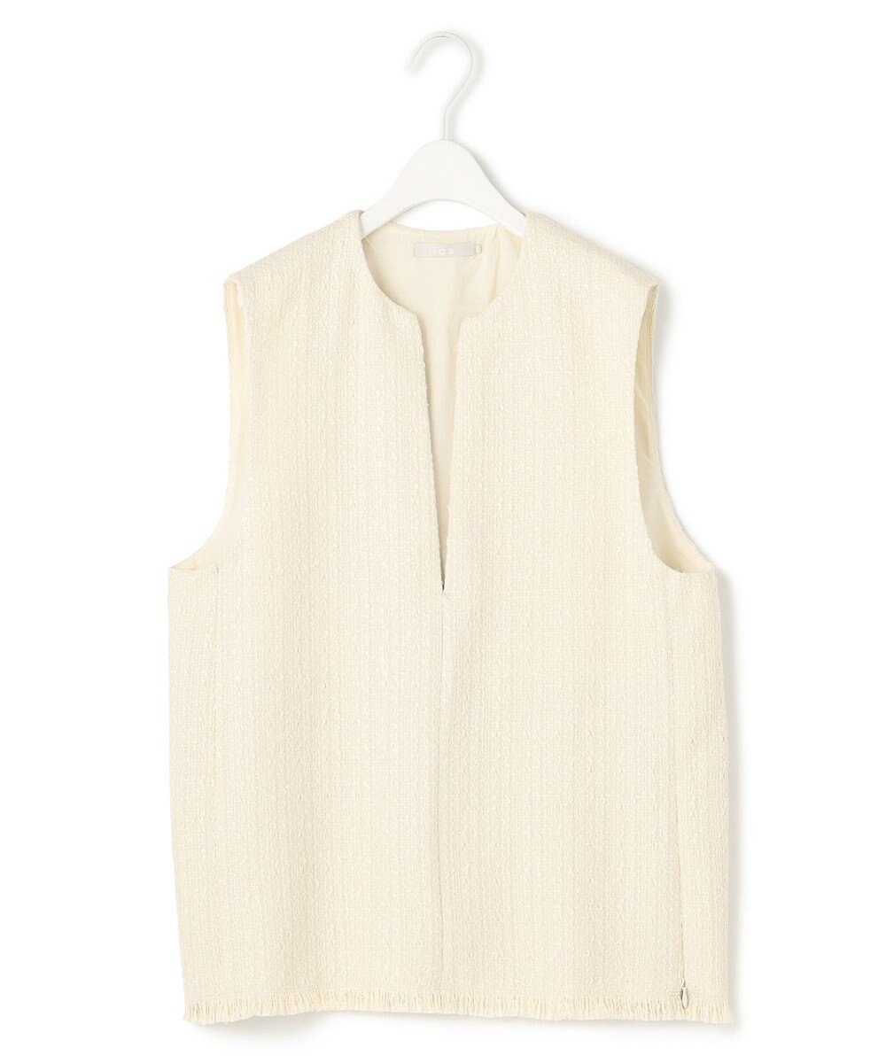 ICB スラブヤーンツイード ベスト 