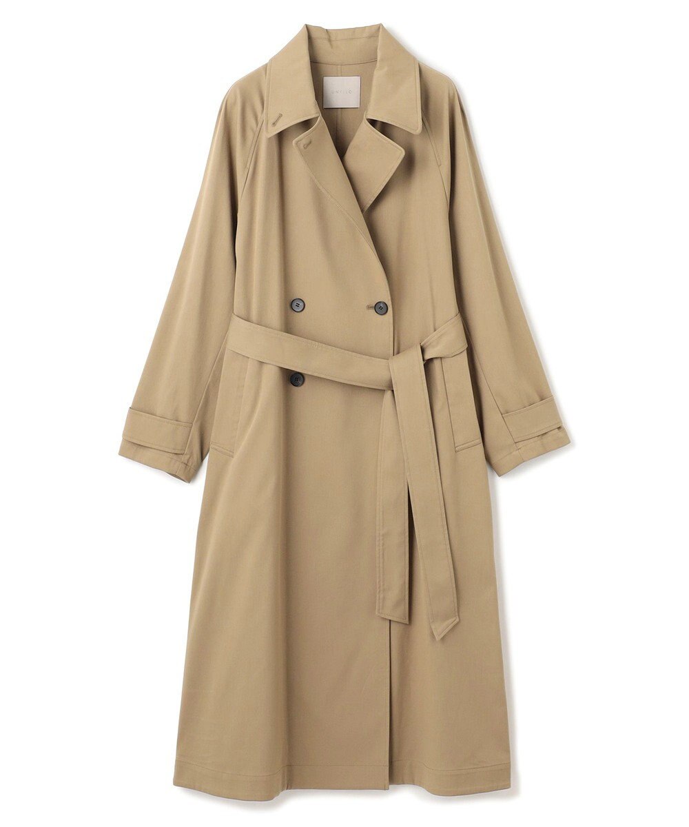 UNFILO 【洗える】ロングトレンチコート 