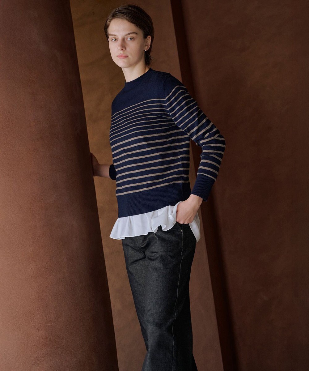 J.PRESS LADIES L 【WEB限定カラーあり】ハイパワーデニムツイル ワイドパンツ 