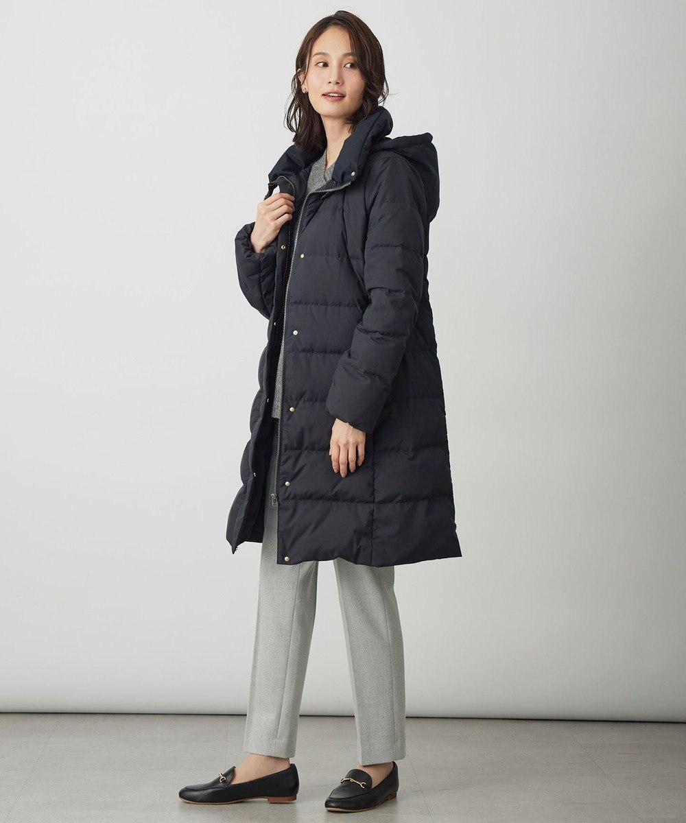 J.PRESS LADIES 【洗える・2way】タフタダウン ロング丈 コート 