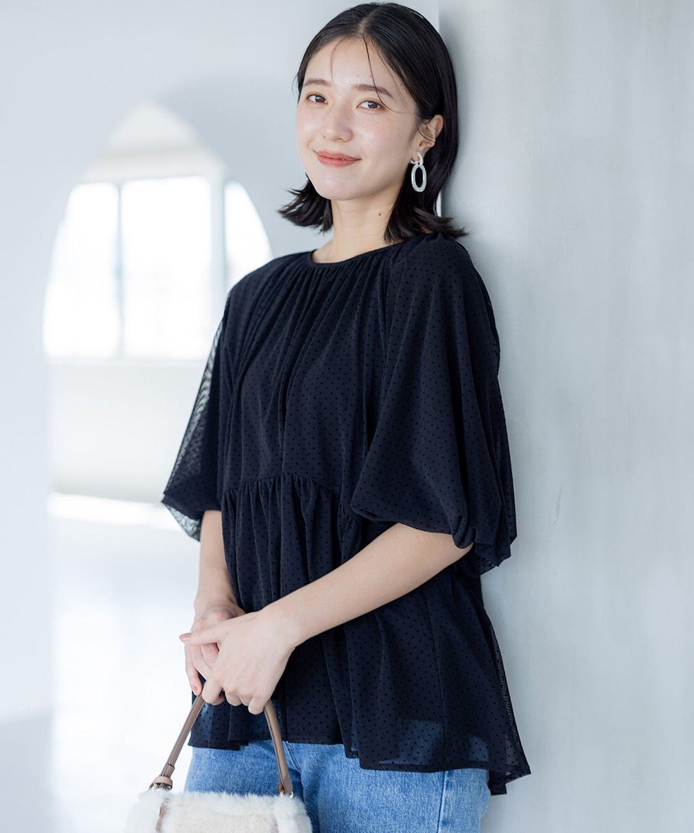 組曲 チュールティアード ブラウス 