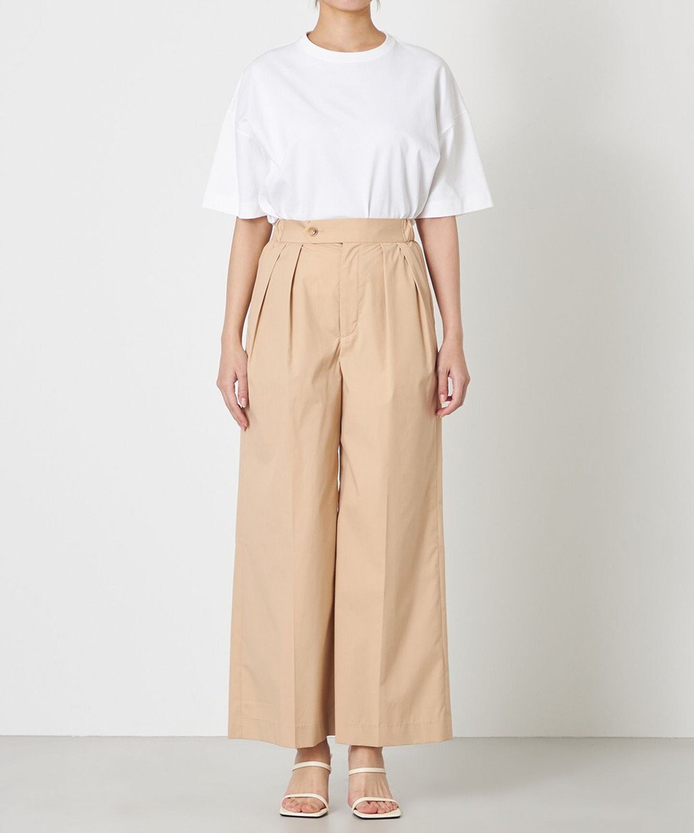 NAVE 【ReNave・セットアップ可/洗える/接触冷感/UVケア】コットンポリブロード パンツ 