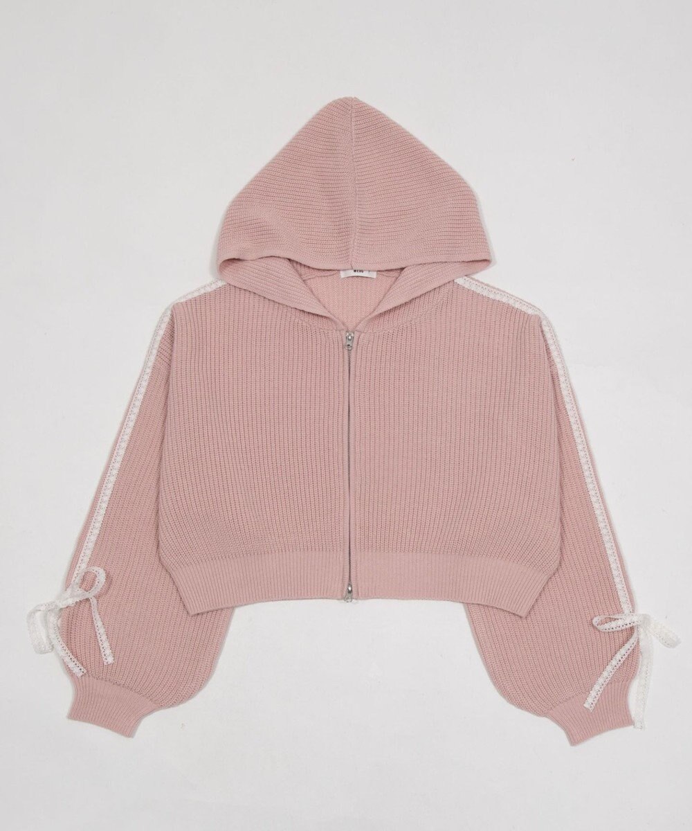 WEGO レースリボンニットパーカー 