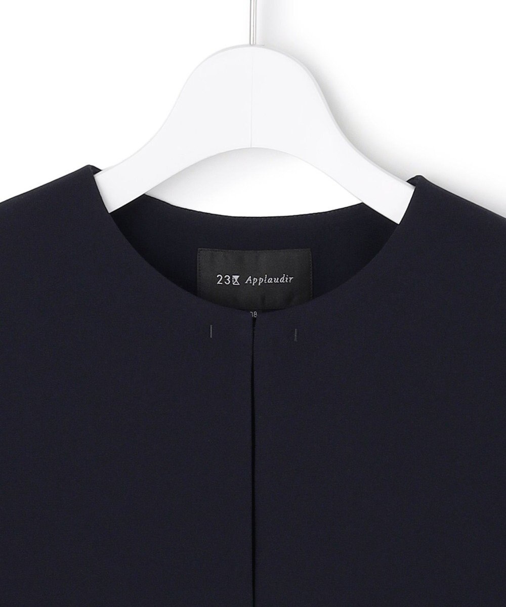 23区 【APPLAUDIR】クリアジョーゼット コンパクトタックジャケット 