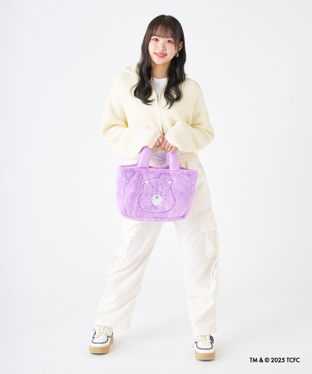 MOONBAT Care Bears(ケアベア) フェイクファーバッグ A4サイズ 手洗い可能 