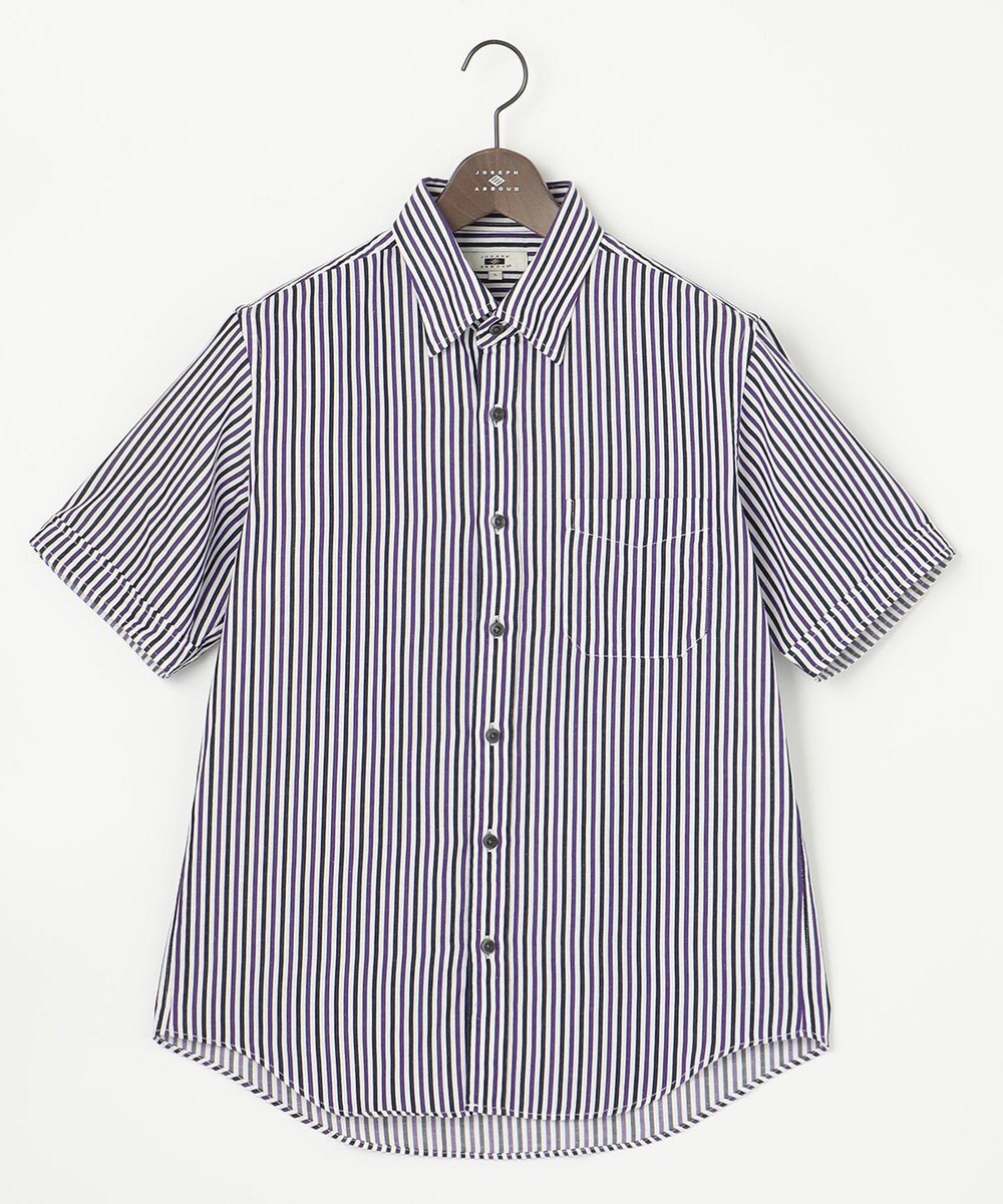 JOSEPH ABBOUD 【イージーケア】ストライプ 半袖シャツ 