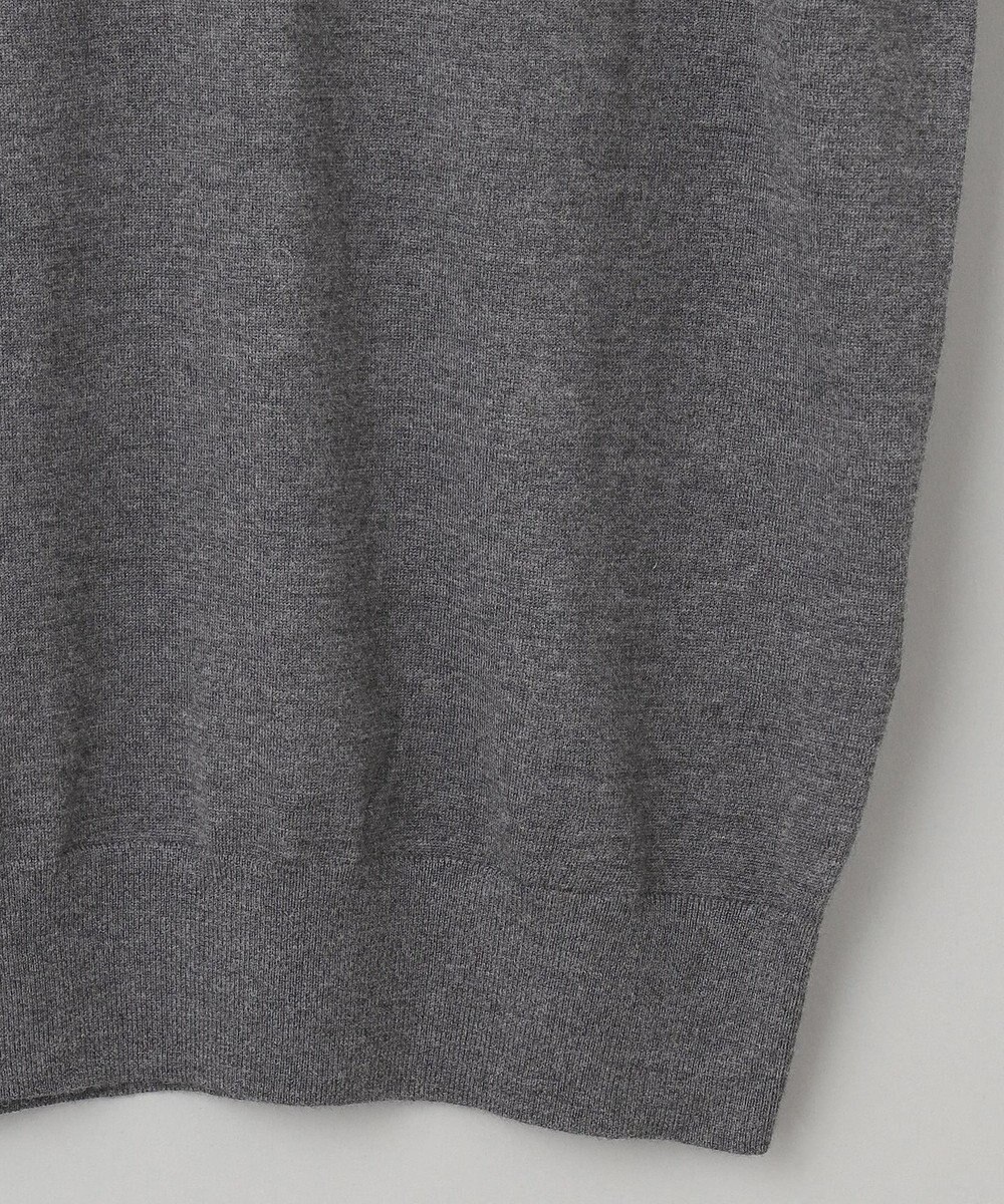 GOTAIRIKU 【家庭洗濯可能】イタリア糸 ハイゲージVネックニット 