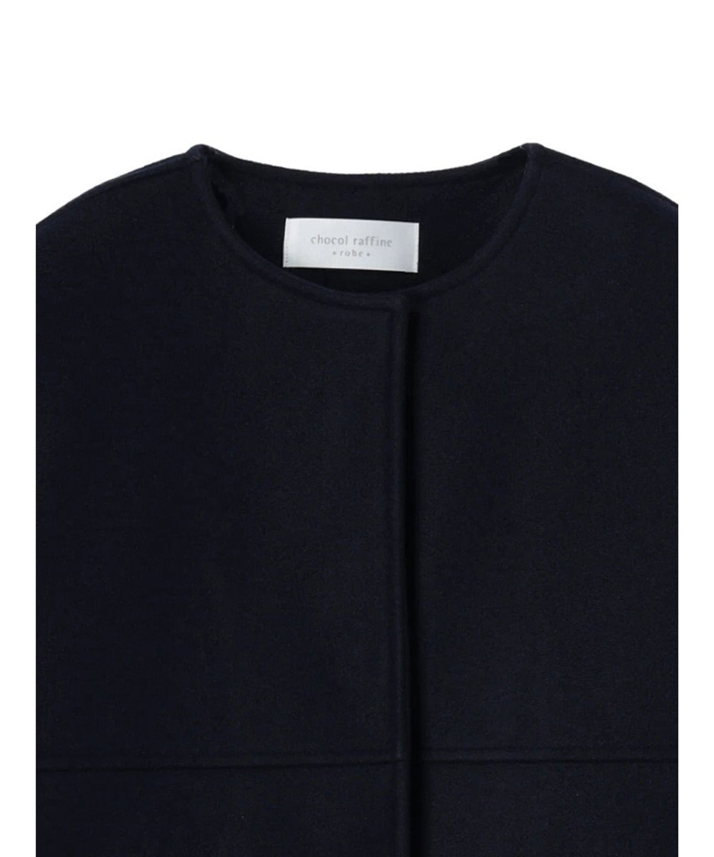 Green Parks 洗えるノーカラーショートコート 