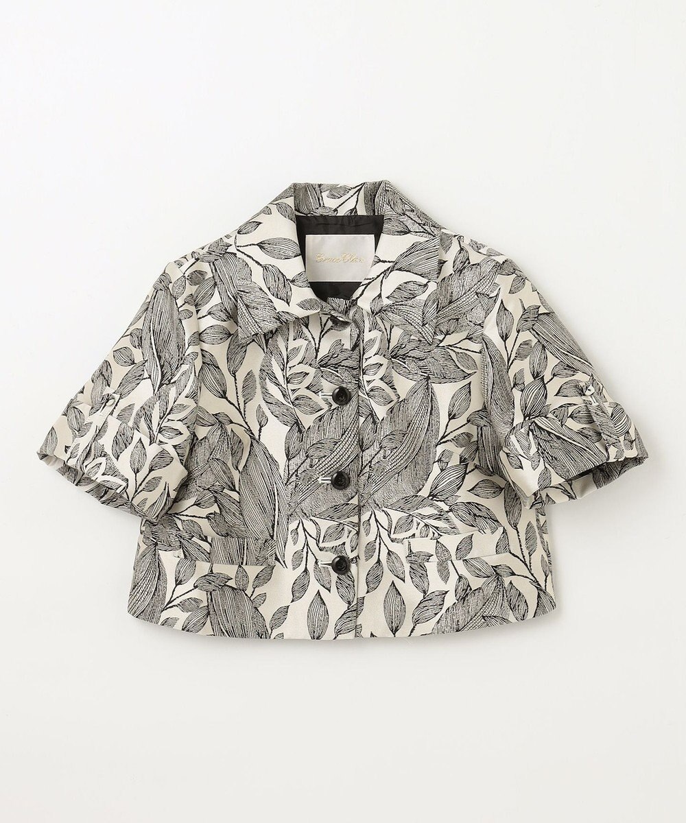 GRACE CONTINENTAL ボタニカルジャガードシャツ 