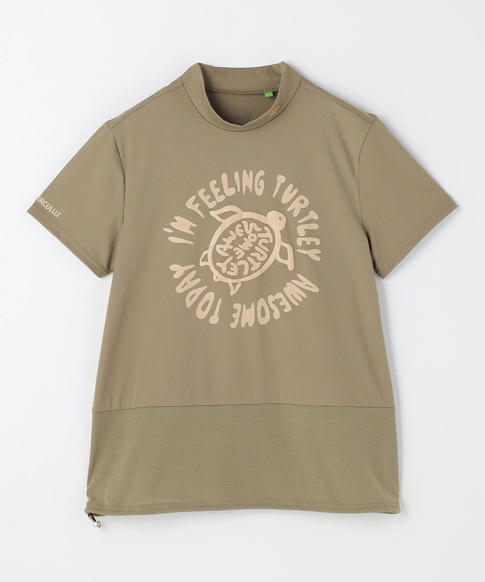 PW CIRCULUS 【WOMEN】SEA TURTLE メッシュコンビモックネックT ゴルフウェア レディース 