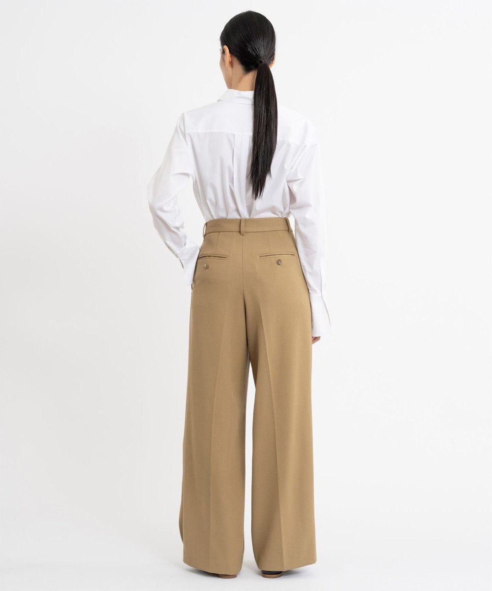 23区 S 【エステータ】ウールギャバジン ワイド ラップパンツ 