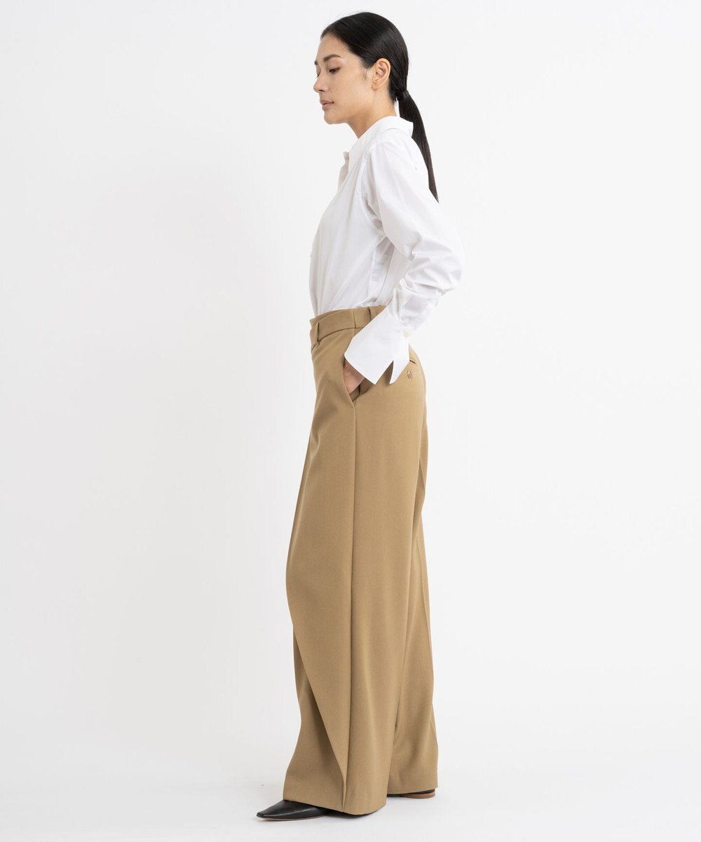 23区 S 【エステータ】ウールギャバジン ワイド ラップパンツ 