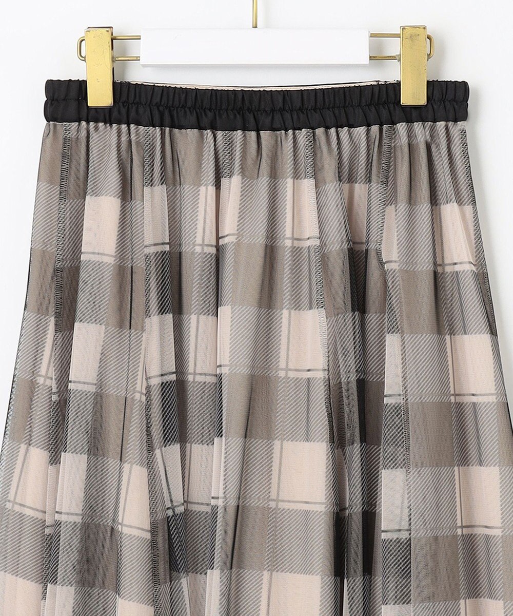 ANY SIS 【美人百花7月号掲載】2WAYチェックチュールリバーシブル スカート 