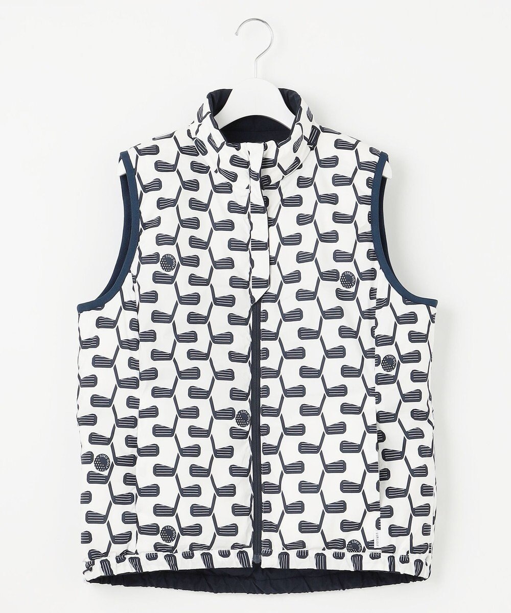 23区GOLF 【WOMEN】【撥水・ストレッチ】リバーシブル ダウンベスト 