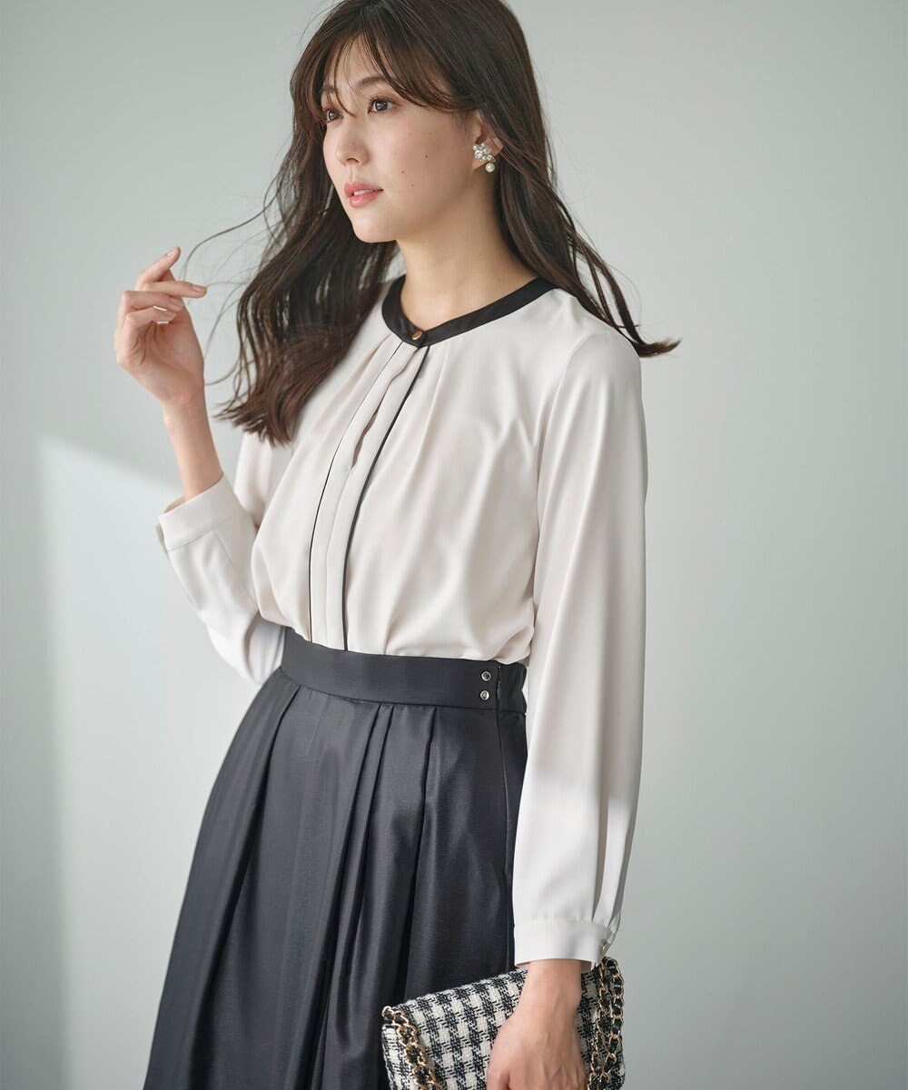 ANY SIS S 【洗える】フロントタック ブラウス 