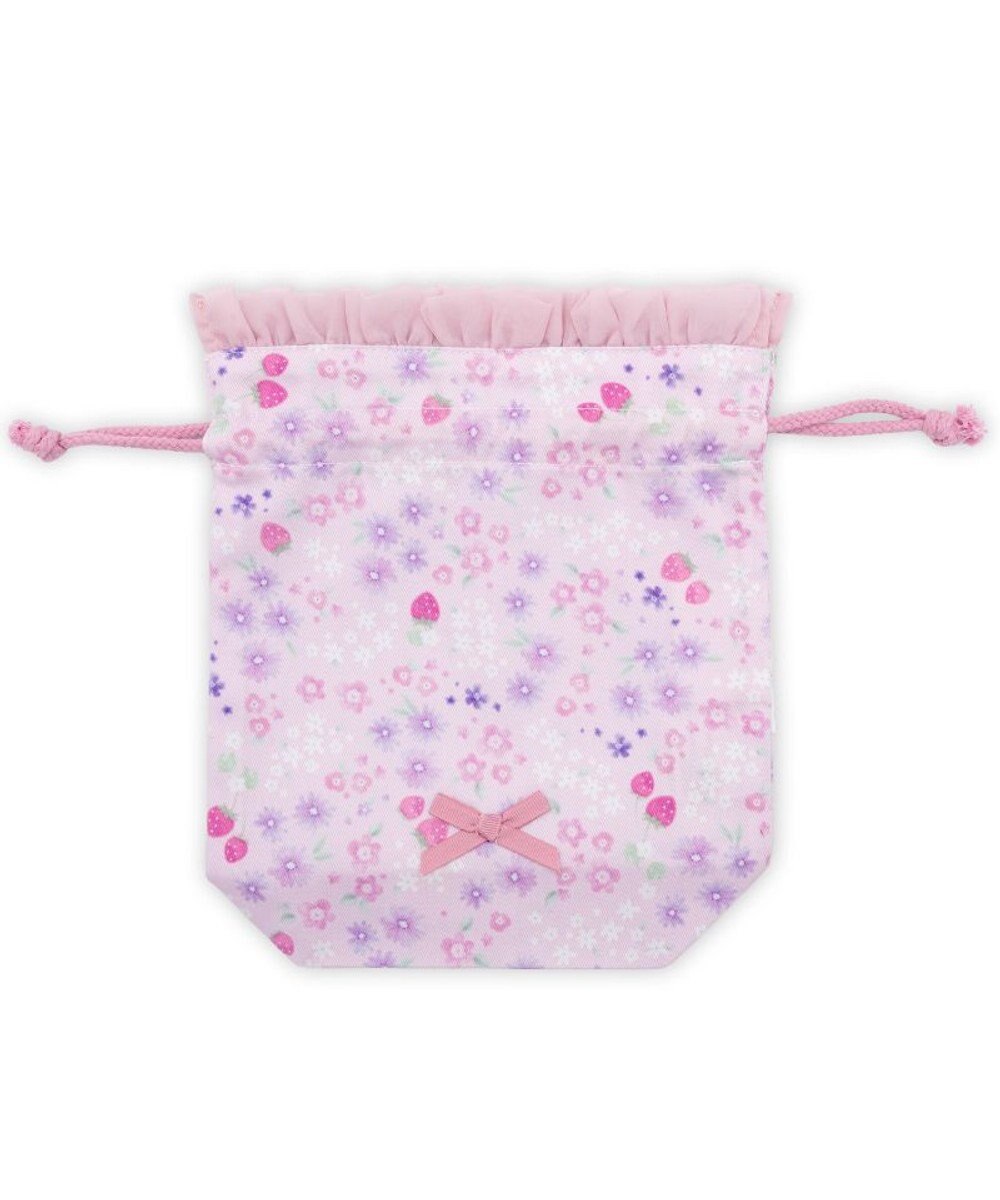 Mother garden マザーガーデン  野いちご コップ巾着 《小花いちご柄》 