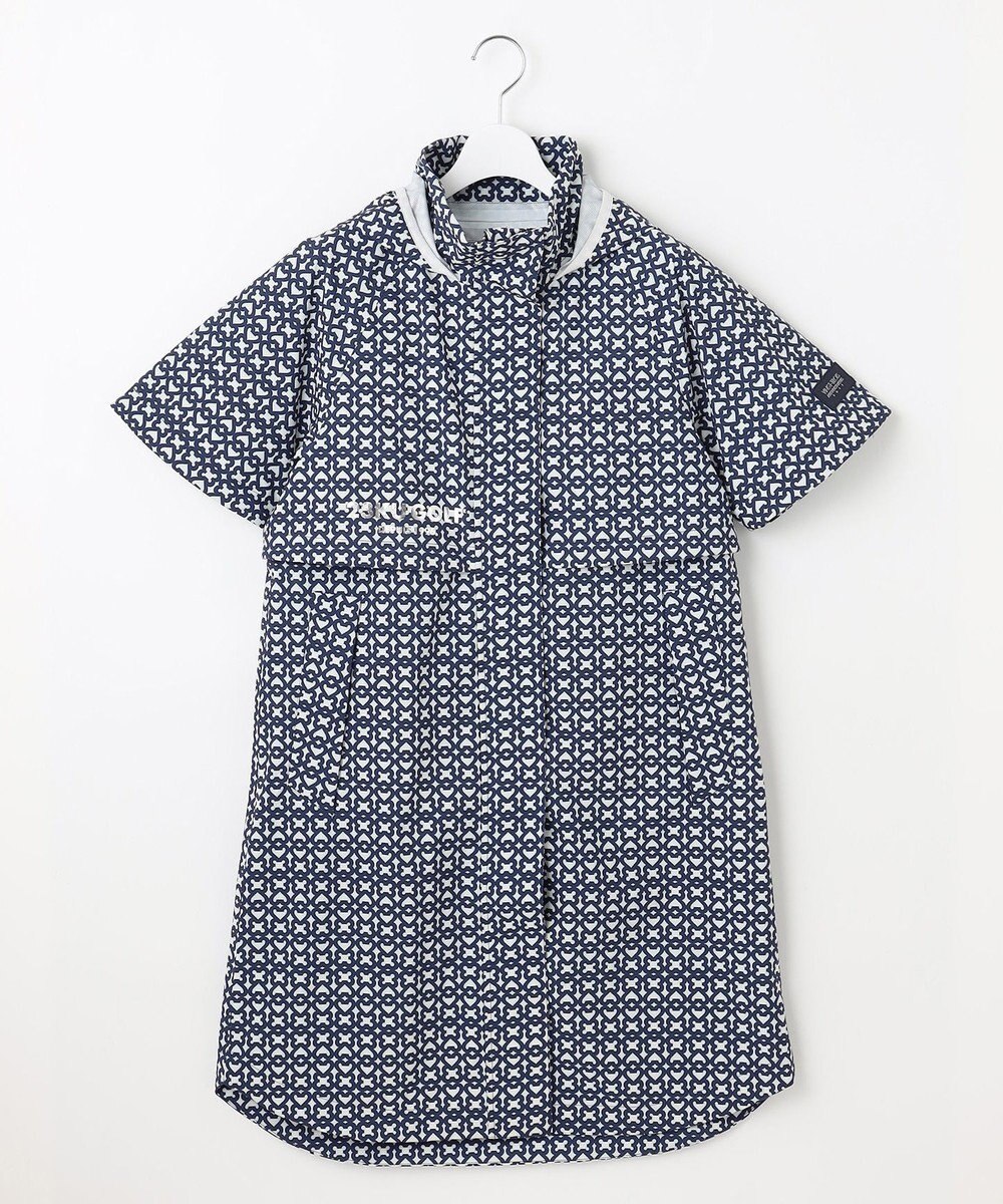 23区GOLF 【WOMEN】モノグラム ポケッタブルレインワンピース 