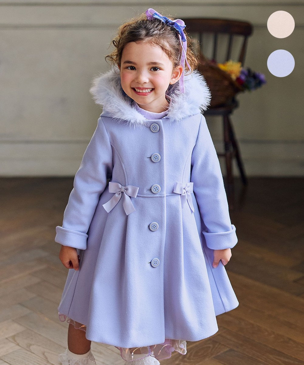 ANY KIDS 【フード取り外し可能】ウールライクコート 