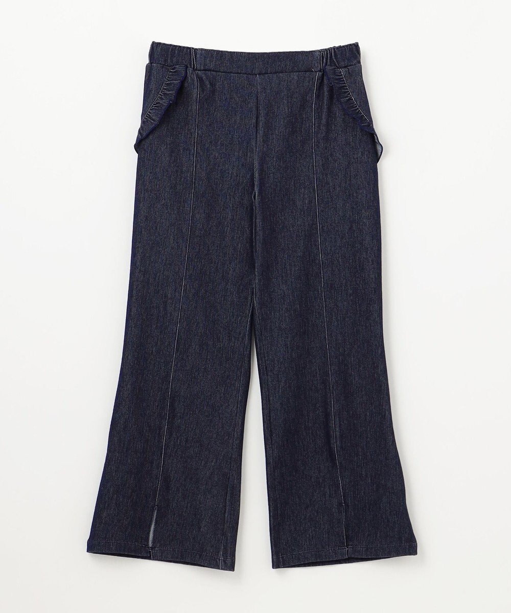 組曲 KIDS 【150-160㎝】フレアーデニムニット パンツ 
