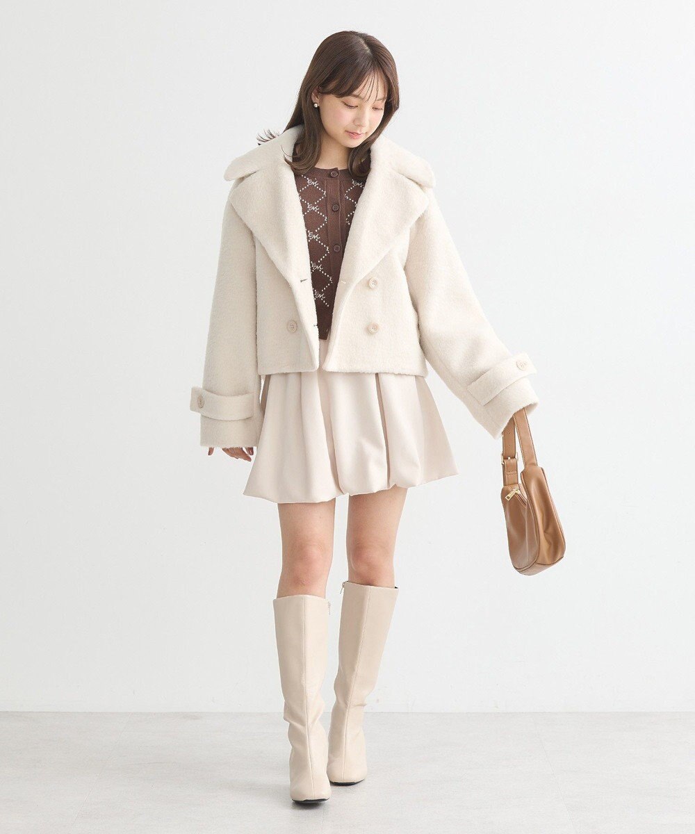 earth music&ecology シャギーショートコート 