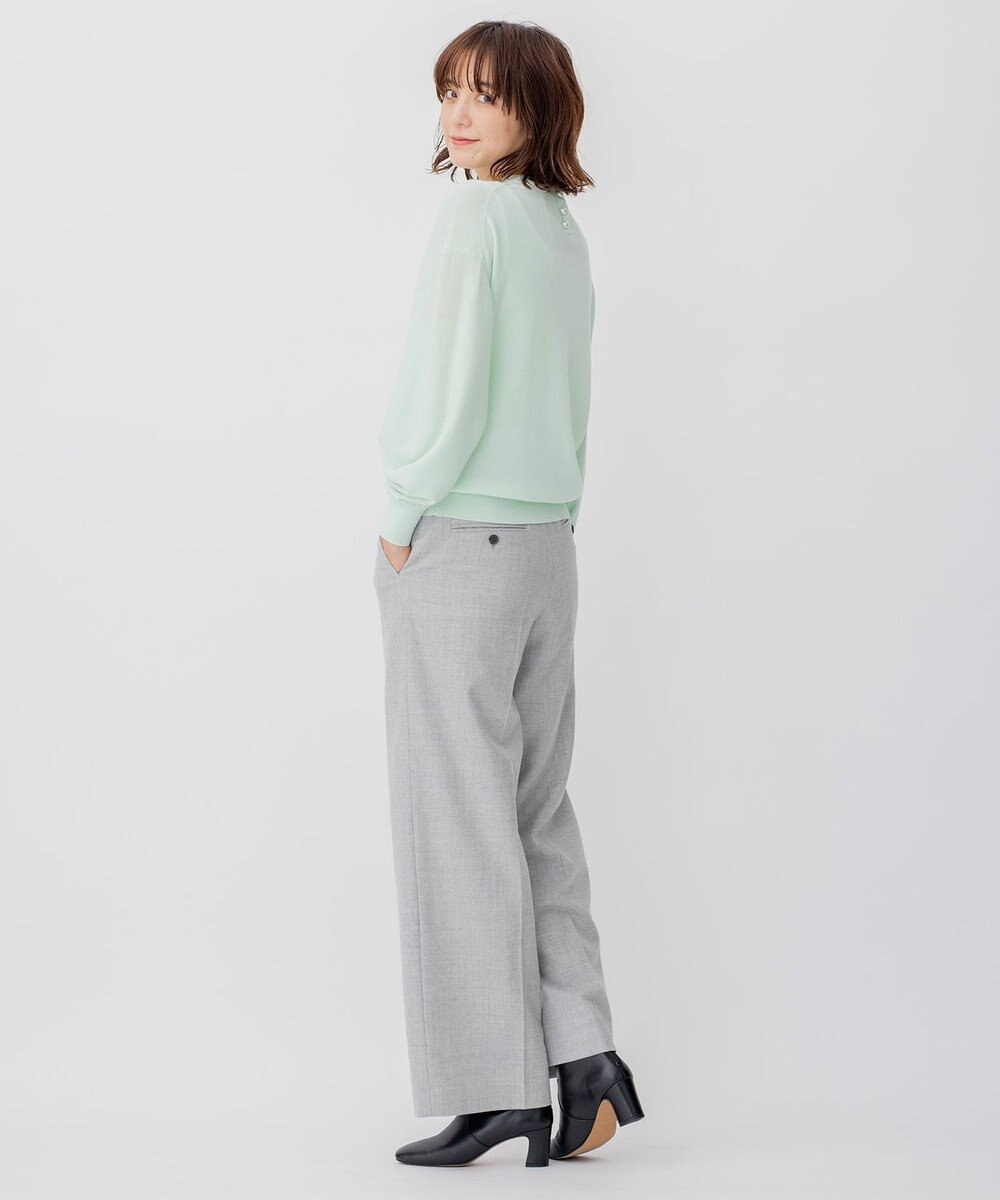 23区 ウールブレンド バック パール ニット 