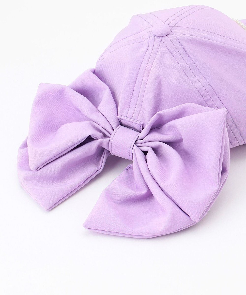 ANY KIDS 【日よけ付き】リボンキャップ 