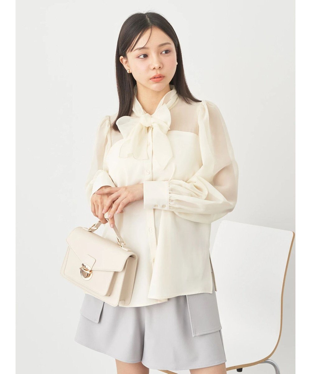 earth music&ecology シアードッキングブラウス 