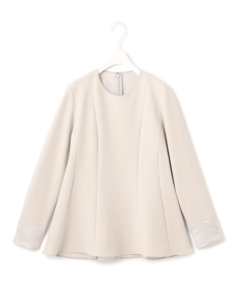 ICB L 【洗える】ミリオーネダンボールニット ペプラムブラウス 