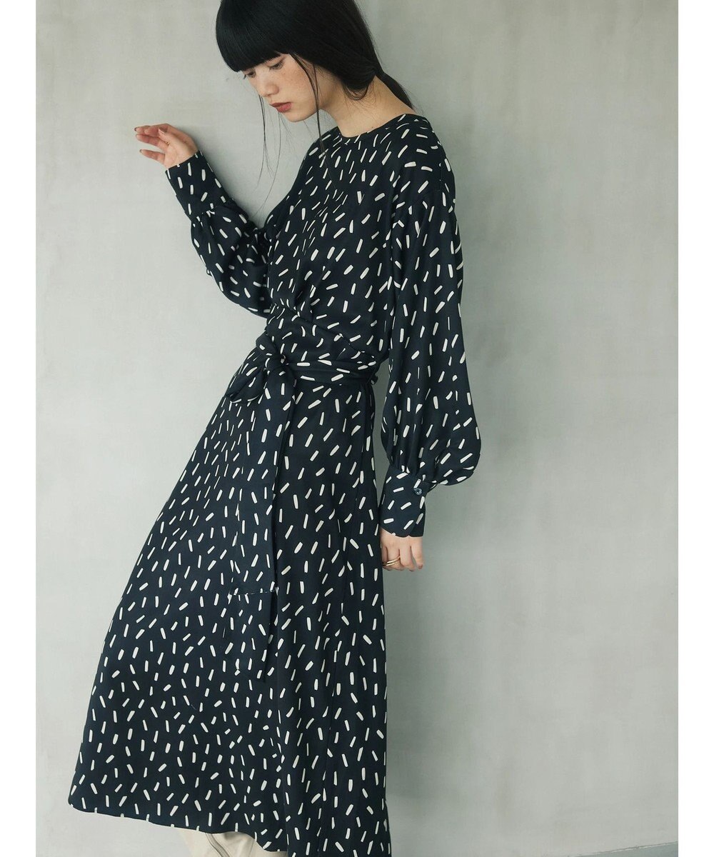 Green Parks armonia．スクエアドットプリントタックワンピース 