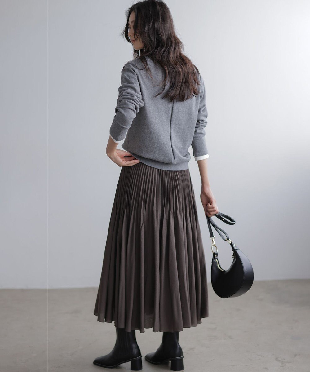 組曲 S 【加藤ローサさん着用】コットンカシミヤMIX刺繍入りニット 