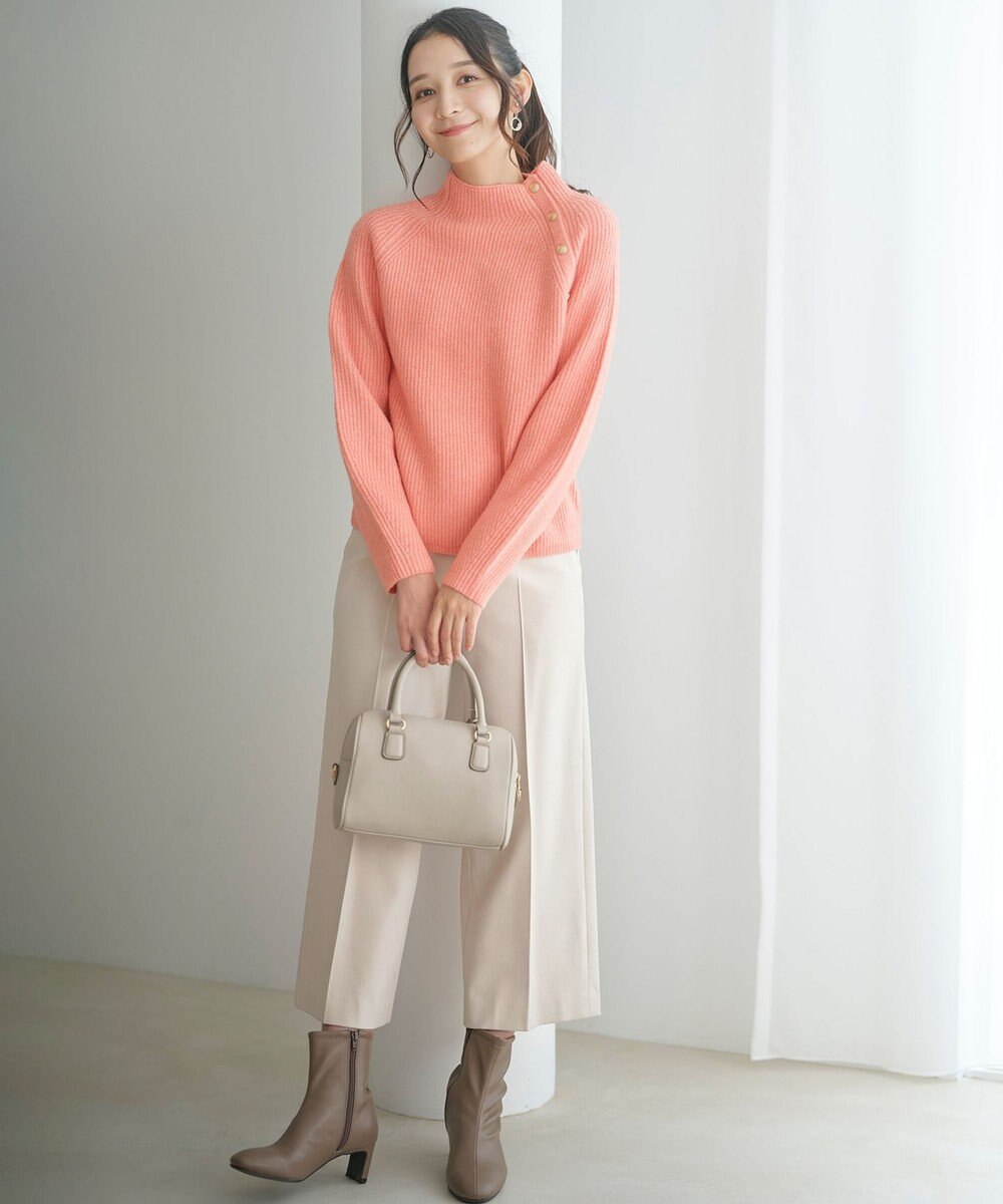 ANY SIS 【洗える】ボトルネックボタンポイントAir ニット 