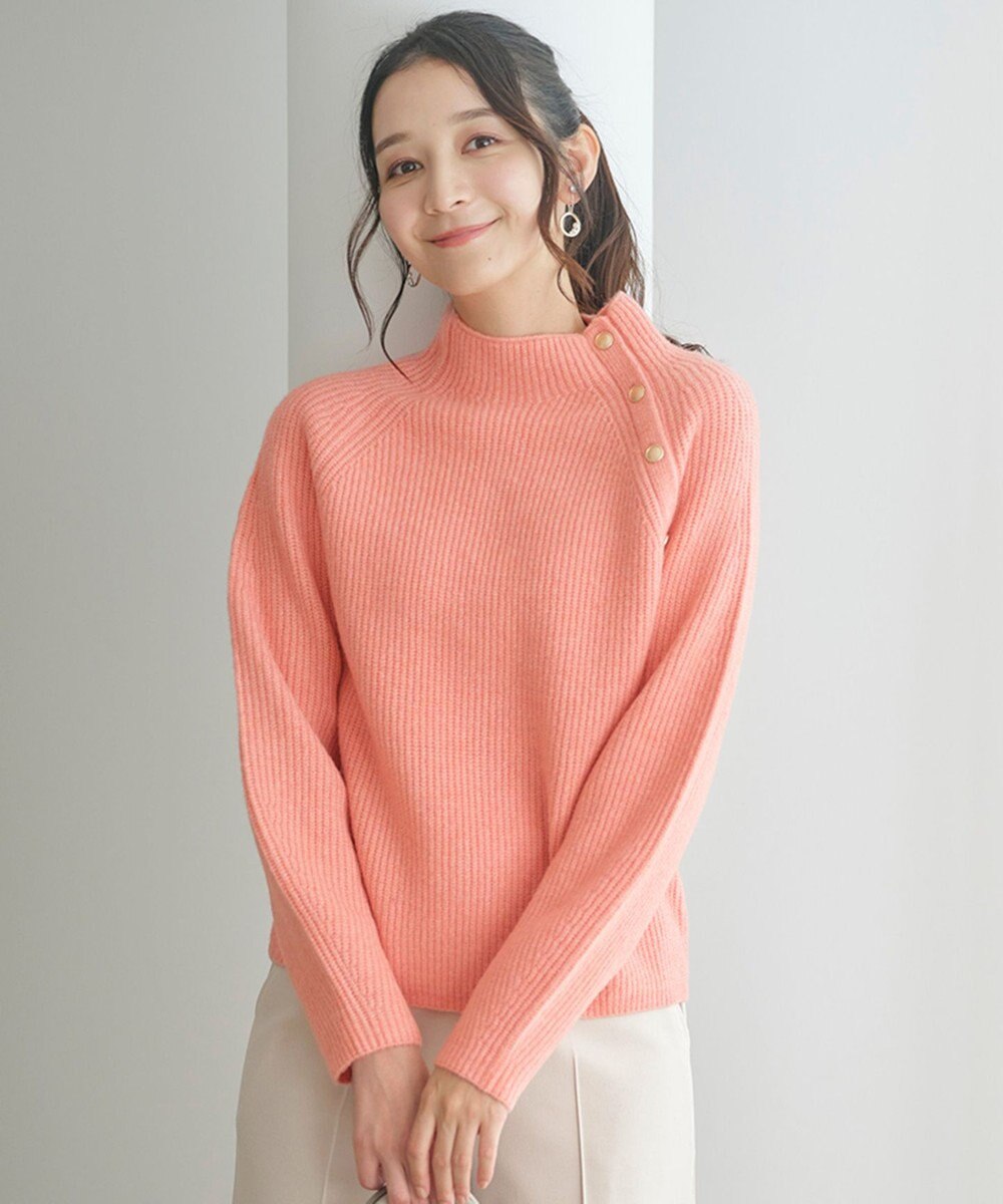 ANY SIS 【洗える】ボトルネックボタンポイントAir ニット 