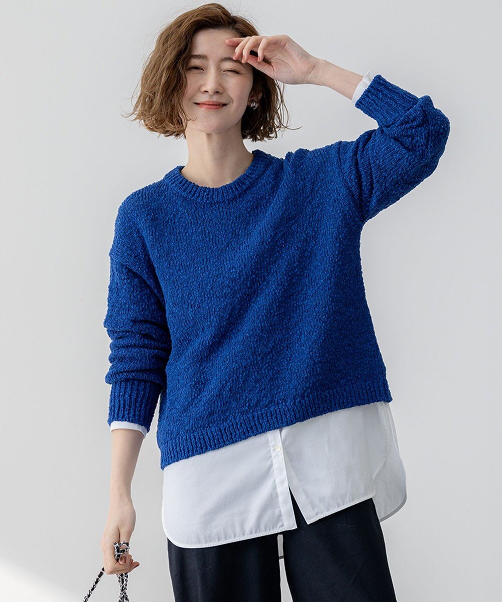 23区 【SLOW/一部店舗限定】リボンヤーン クルーネック ニット 