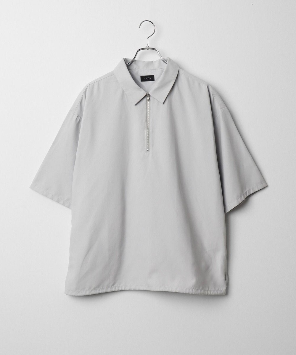 WEGO 【LUCY】アイススウェードハーフジップシャツ（S） 